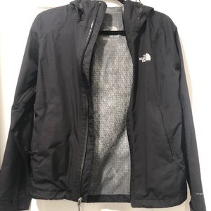 XS The North Face Hooded Rain Coat in black
